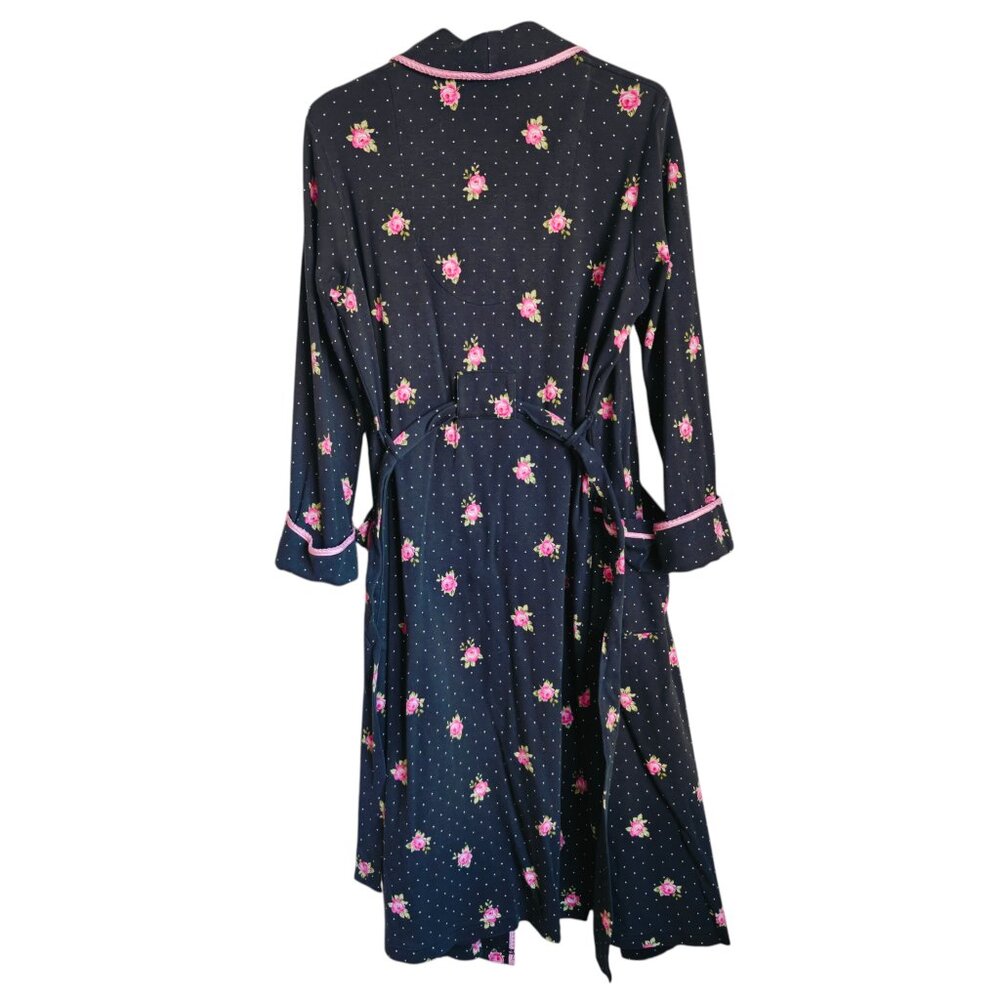 Vintage Charter Club Floral Roses Cottagcore 100% Pima Cotton Robe XS - Picture 3 of 7